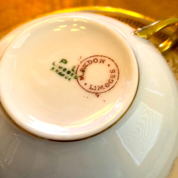 EUC- Pristine PL Limoges France, M. Redon Teacup & Saucer - Picture 12 of 13